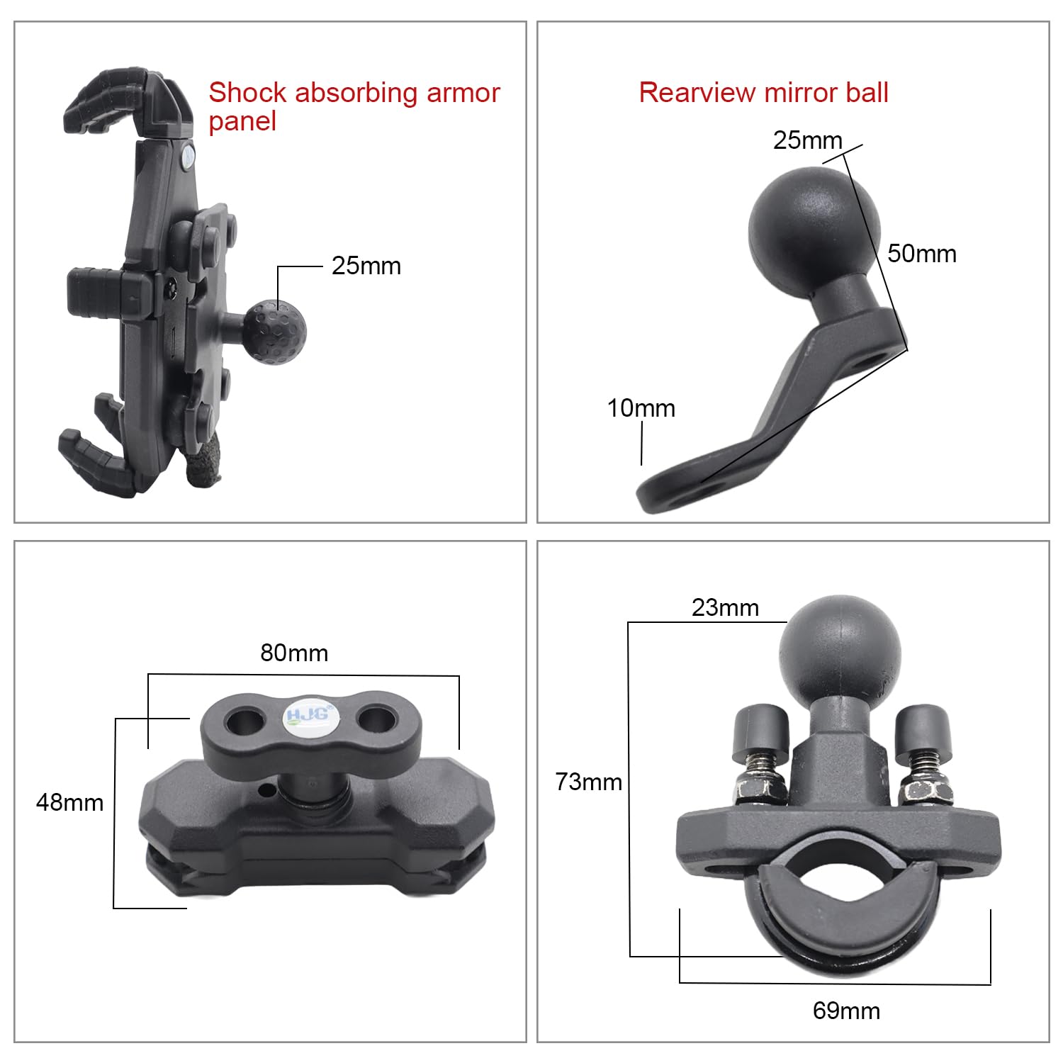 Shockproof Bike Mobile Holder for Mobile,Action Camera,GPS Mounting with Adjustable Design Universal for All Bikes - Image 3