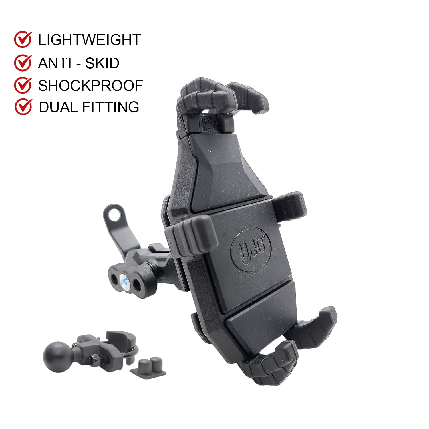 Shockproof Bike Mobile Holder for Mobile,Action Camera,GPS Mounting with Adjustable Design Universal for All Bikes